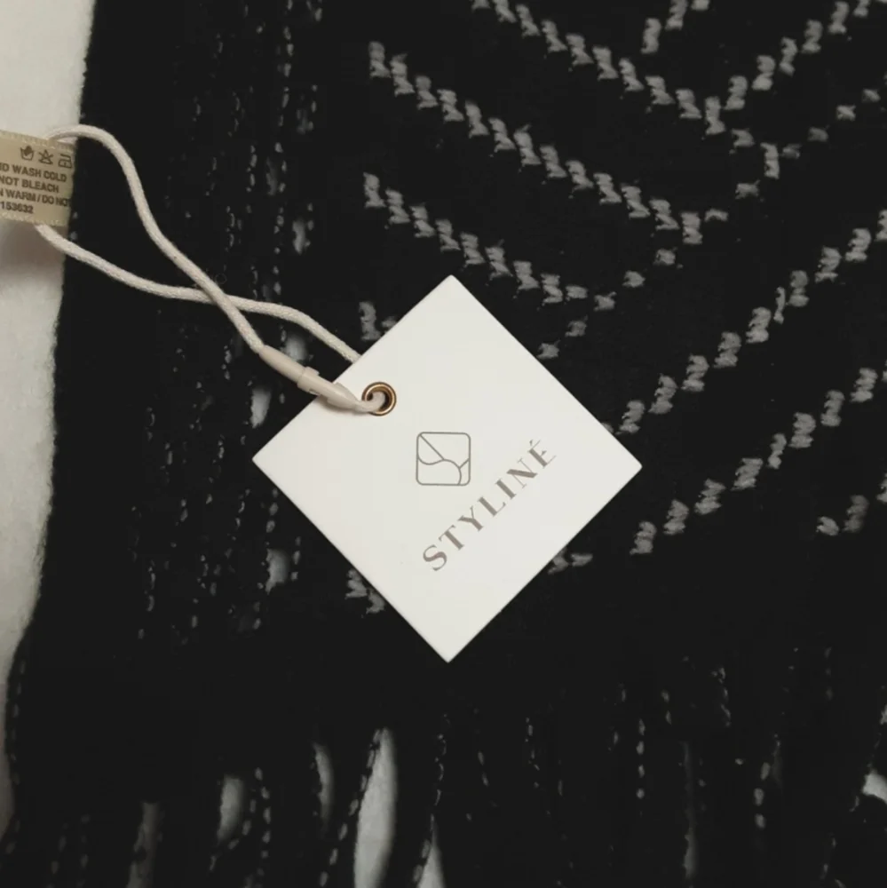 Herringbone Ruana With Fringe - Picture 7 of 12